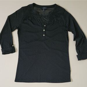 The Limited Black Dotted Blouse